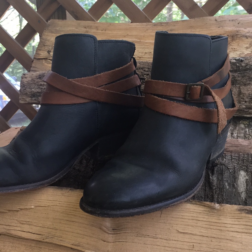 Holding Horses black and brown leather booties